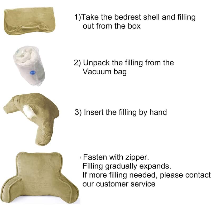 Super soft Lounger Need Assembly Bedrest Reading Pillow
