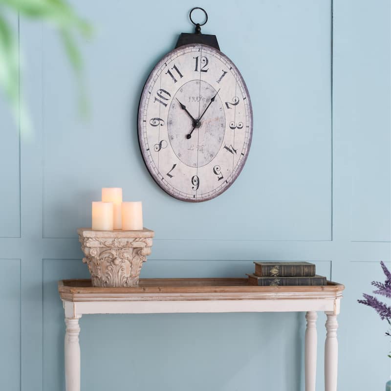 18" x 29" Oval Wall Clock