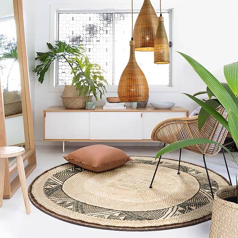 Ele Three Lights Rattan Pendant
