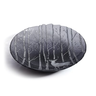 Wilderness Large Glass Serving Bowls, Set of 4 - Family Style Serving Bowls