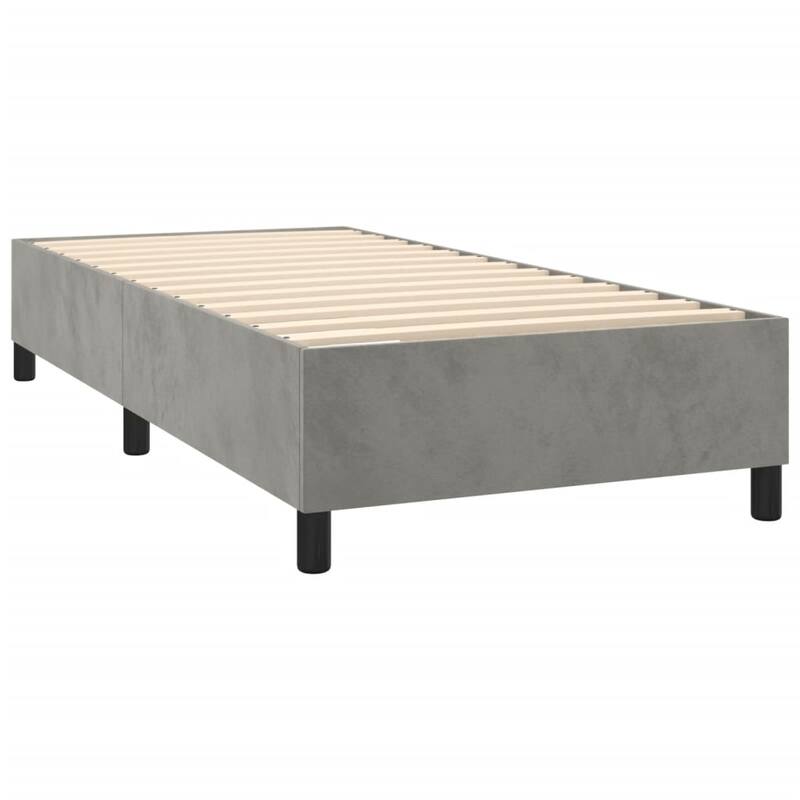 vidaXL Bed Frame Box Spring Platform Bed with Mattress for Bedroom Velvet