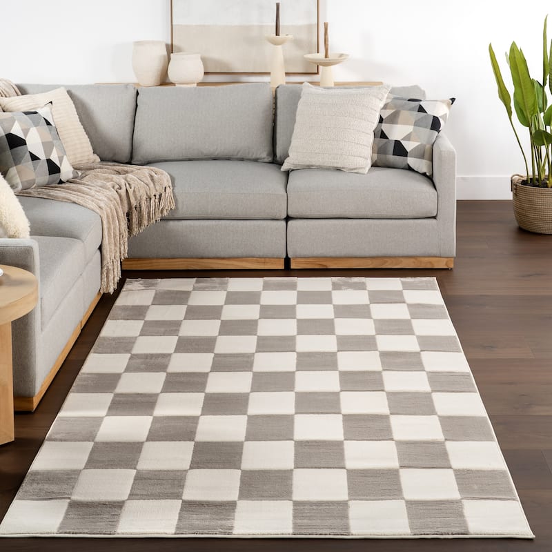 Nuloom Zhuri Checkered Machine Washable Area Rug