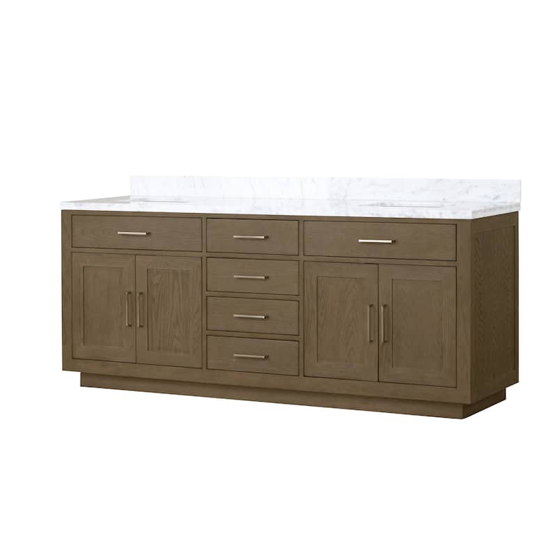 Lexora Abbey Bath Vanity and Carrara Marble Top