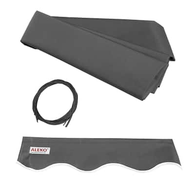 ALEKO Fabric Replacement for Retractable Awning 10 x 8 ft Grey