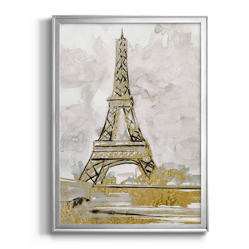 Eiffel Tower Glitz Premium Framed Print - Ready to Hang - 22.5X30.5 - Silver