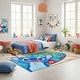 preview thumbnail 2 of 10, Licensed Disney Stitch Modern Hawaiian Character Printed Flannel Non-Slip Washable Indoor Kids Area Rug, 54"x78" - 4'6"x6'6" Stitch Summer