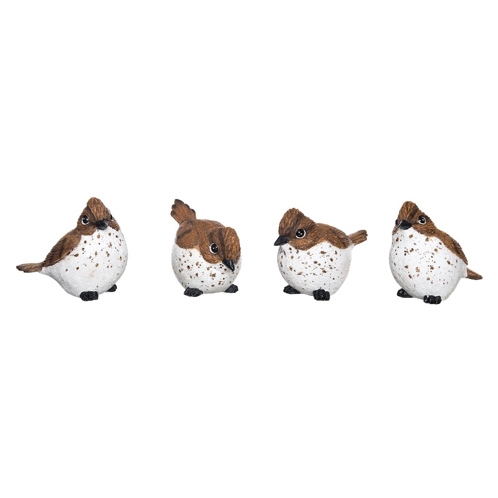 Transpac Medium Resin Flicker Woodpecker Bird Set of 4 Spring Home Decorations