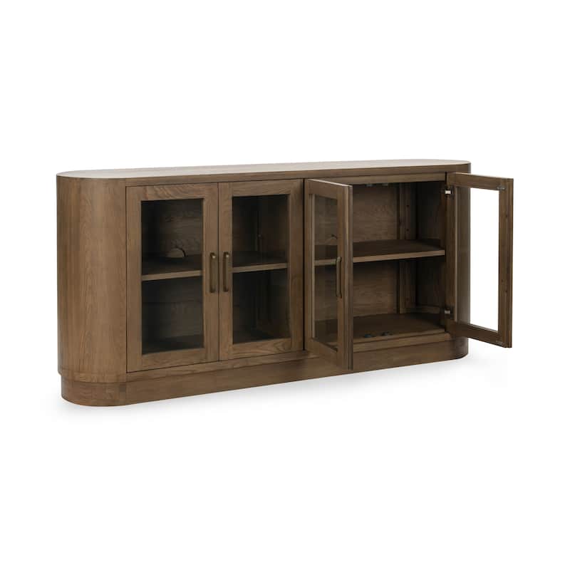 Classic Home Vander 78" Oak Veneer Buffett Sideboard