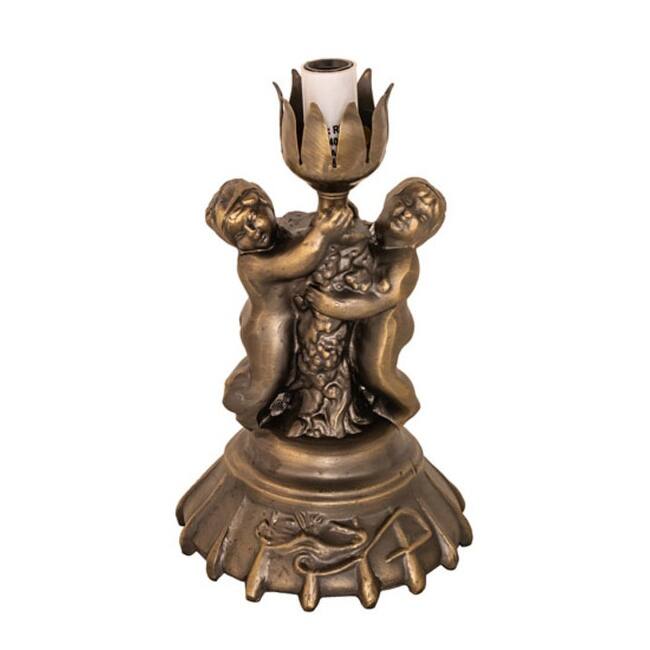 Meyda Tiffany 10170 Pond Lily 8" Tall Lamp Base - Antique Brass