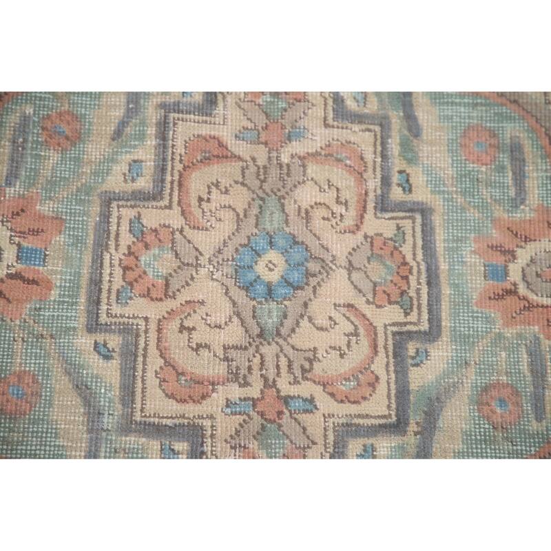 Hand Knotted Oriental 100% Wool Carpet Traditional Medallion Peach Tabriz Area Rug - 12' 8'' X 9' 8''