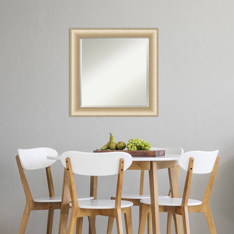 Beveled Wall Mirror - Elegant Brushed Bronze Frame