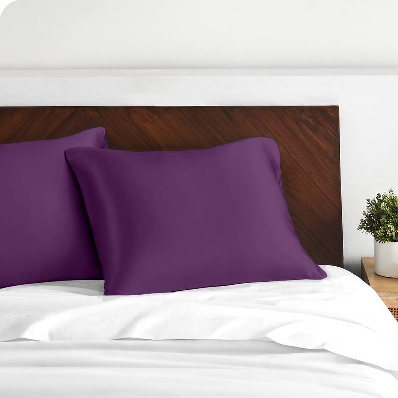 Bare Home Poly Satin Pillowcase Set for Hair and Skin (Set of 2)