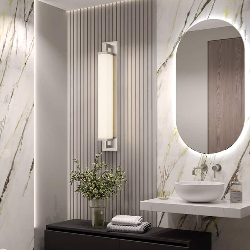 Zenith 28" Brushed Nickel LED Bathroom Vanity Light