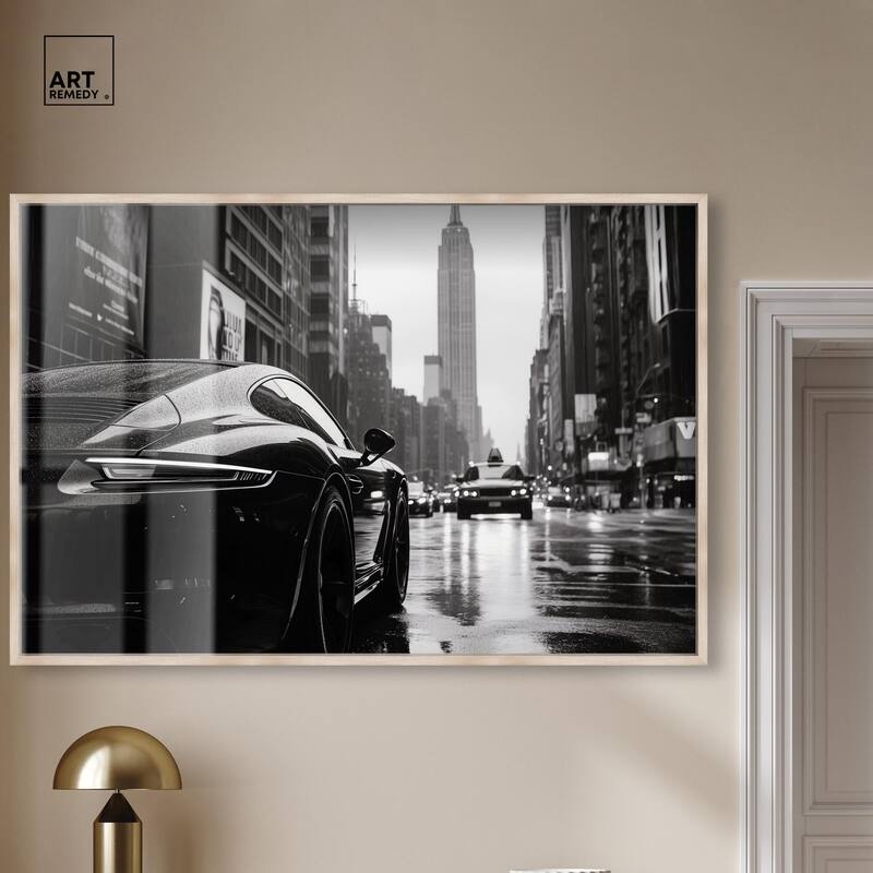 Rainy Day New York Shadowbox by Art Remedy