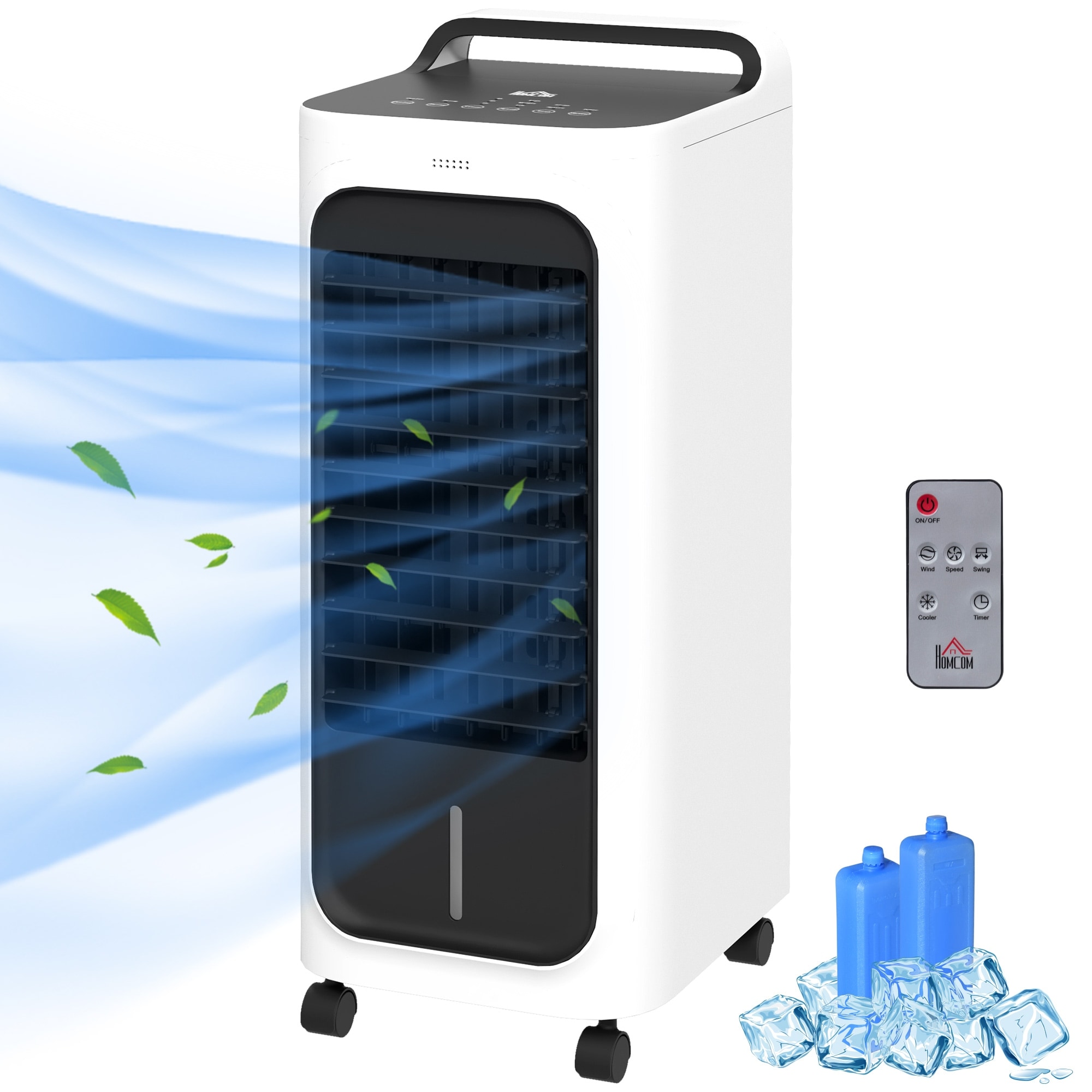 Evaporative Air Cooler with Ice Packs Portable Swamp Cooler with Water Tank