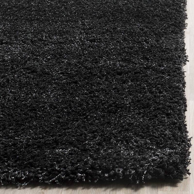 Asian Area Rug 6x7 Square - White Shag Rug for Living Room, Bedroom - Non-Shedding, Easy Care Floor Decor - 79 x 79