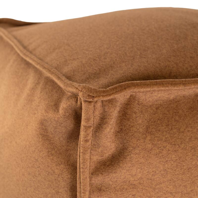 Qiviut Brown Square Pouf