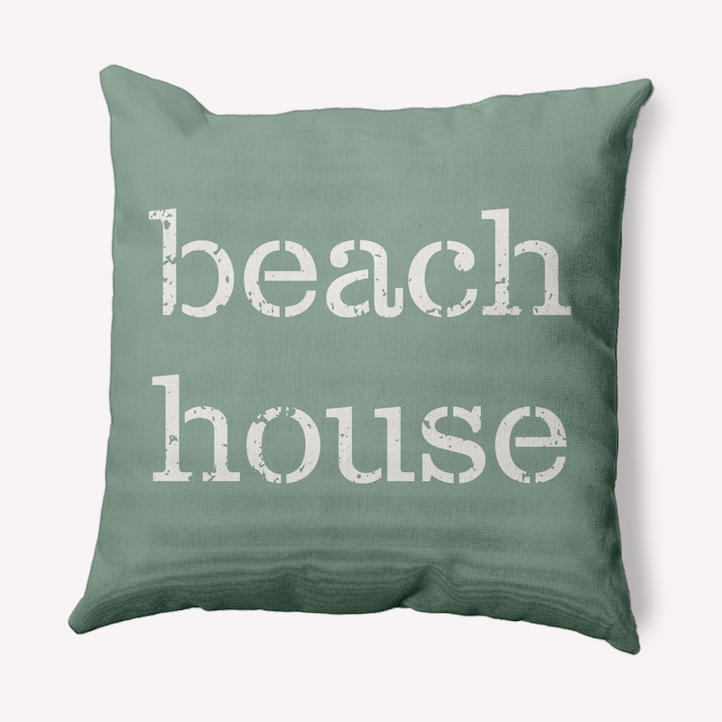 Beach House Nautical Decorative Indoor Pillow - Sage - 26" x 26"