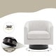 preview thumbnail 58 of 186, Modern Upholstered Barrel Chair Swivel Accent Chair for Living Room