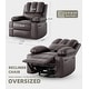 preview thumbnail 12 of 19, 360° Swivel Oversized Recliner Chairs with Heat and Massage