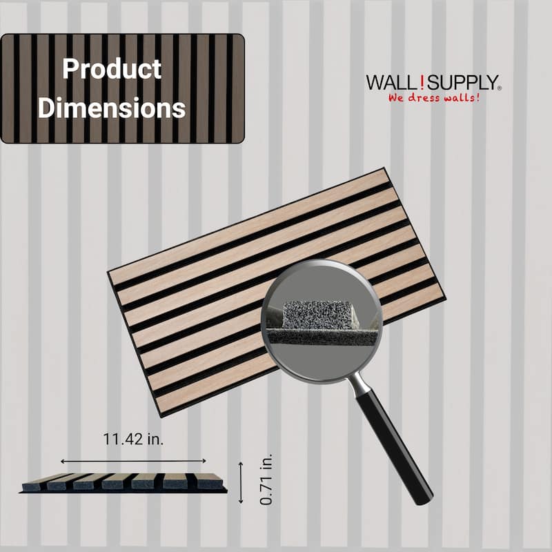Wall!Supply UltrAcoustic Eco Tile 3D Acoustic Polystyrene Wall Panels Set of 6 Panels Covers 10.87 sq ft