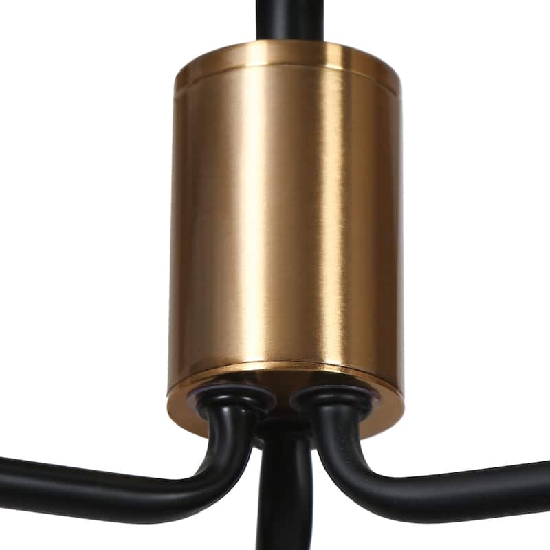 Modern 3-Light Semi-flush Mount Frosted Glass Ceiling Light Chandelier - D 19" x H 12.5"