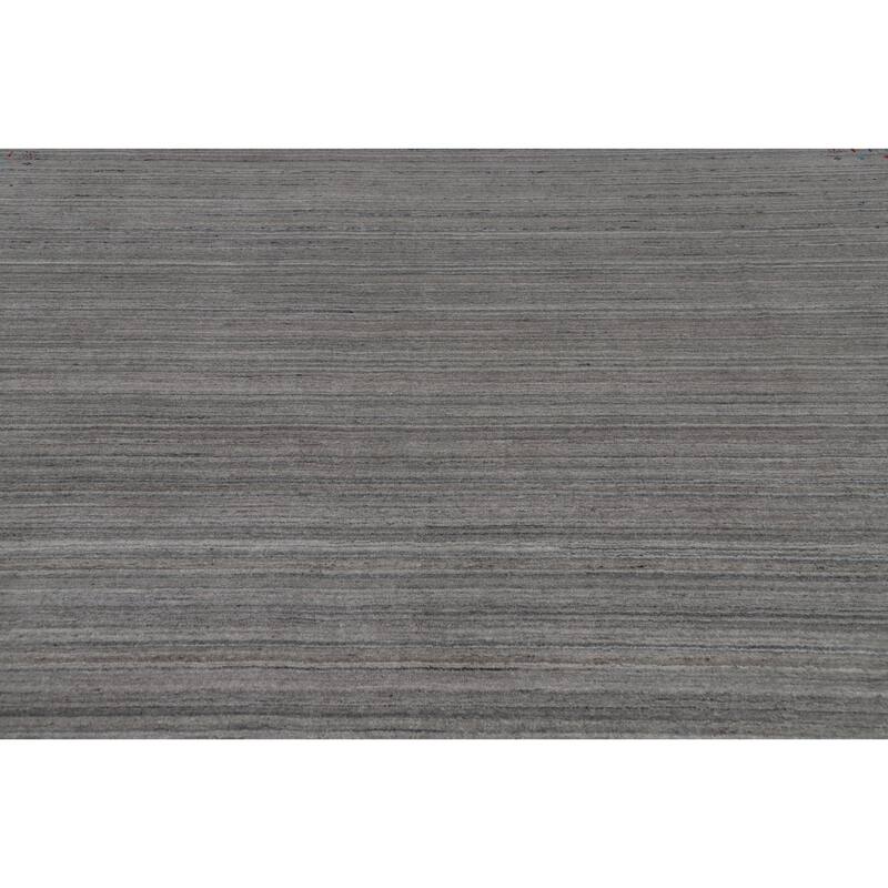 Hand Knotted Oriental 100% Wool Carpet Tribal Animal Pictorial Greys & Charcoal Gabbeh Area Rug - 11' 11'' X 9' 0''