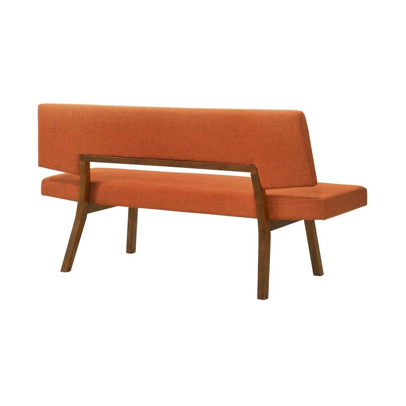 Channell Mid-Century 63" Upholstered Wood Entryway Dining Bench