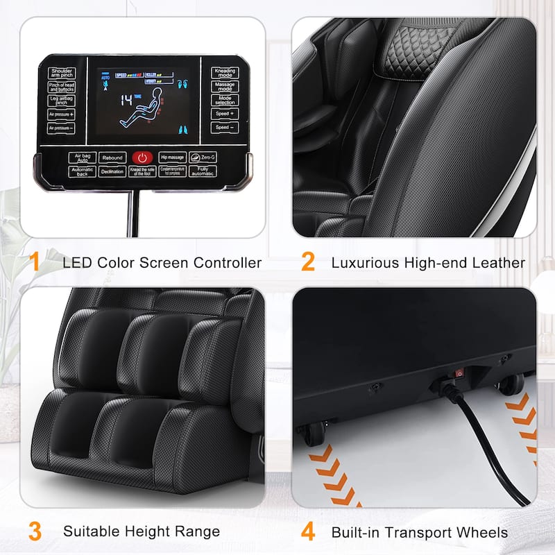 GDFStudio - Zero Gravity Full Body Air Pressure Massage Chair Recliner