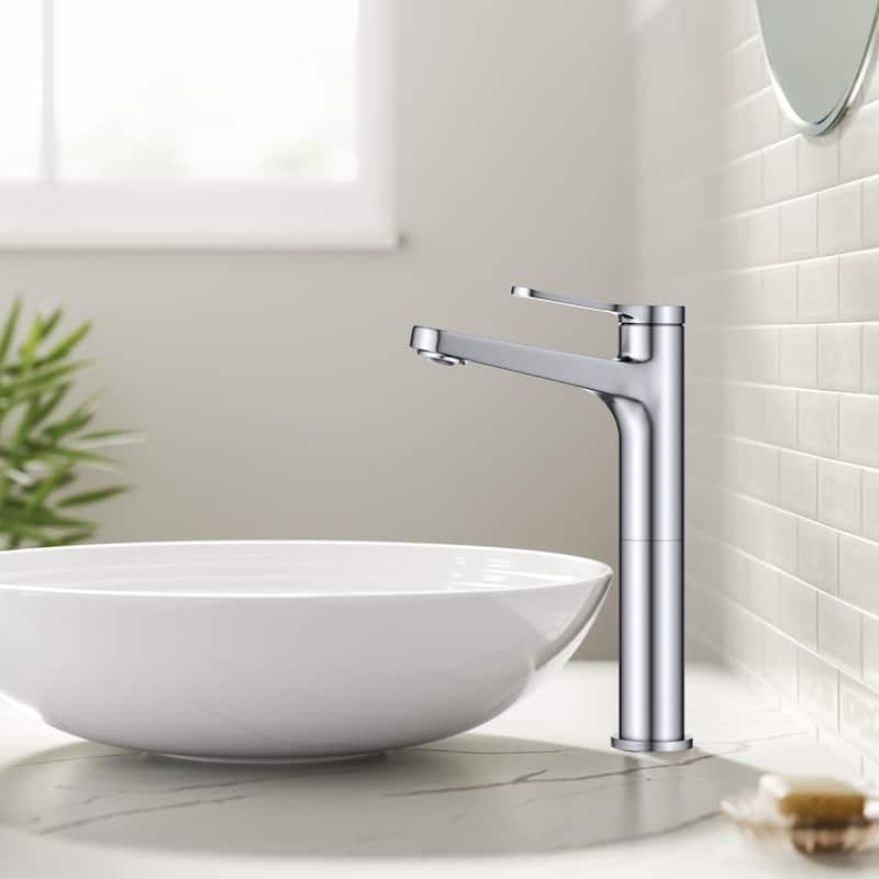 Kraus KVF-1410 Indy 1.2 GPM Vessel Single Hole Bathroom Faucet with
