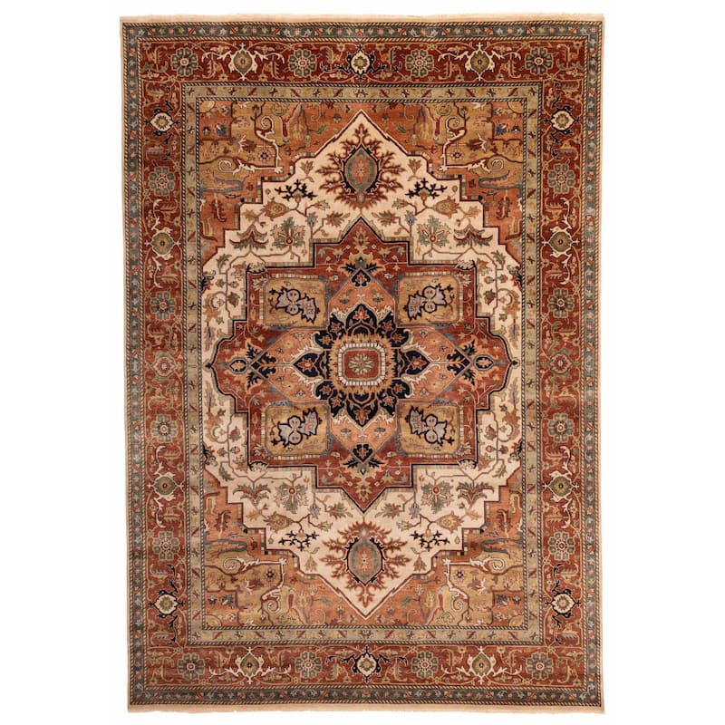 ECARPETGALLERY Hand-knotted Jules Sultane Ivory Wool Rug - 9'11 x 13'11