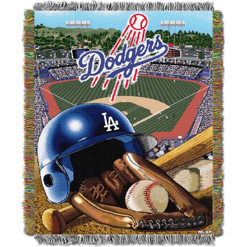 MLB Woven Tapestry Throw Blanket - 48x60 inches - Los Angeles Dodgers