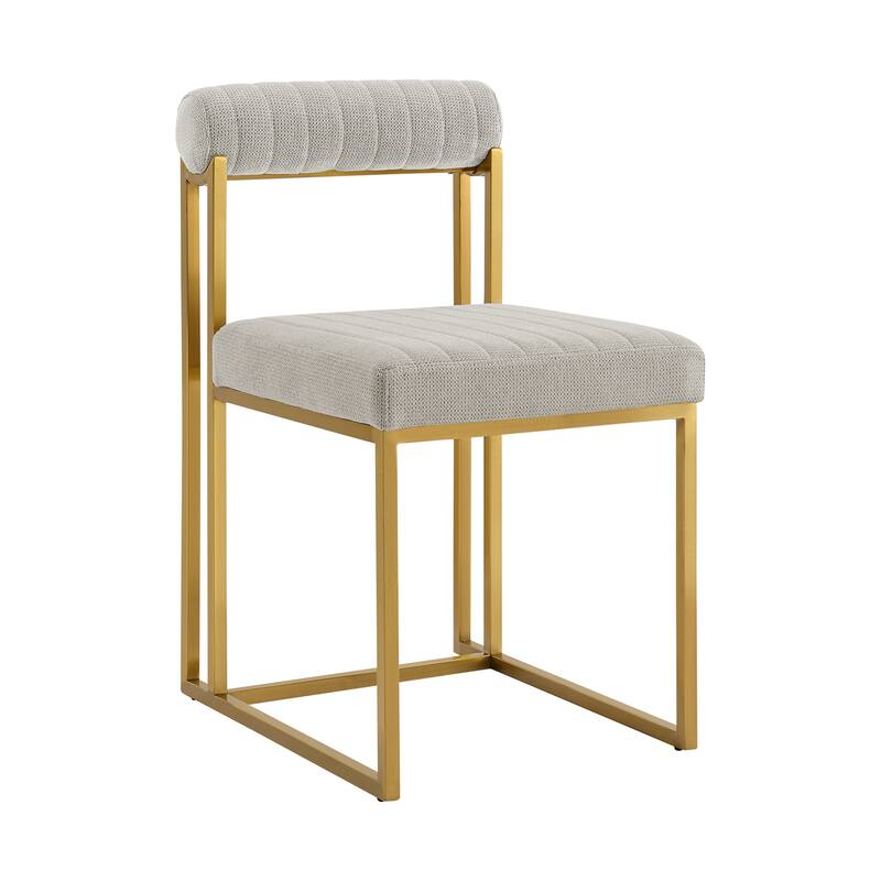 Anastasia Modern Upholstered Metal Dining Chairs - Set of 2