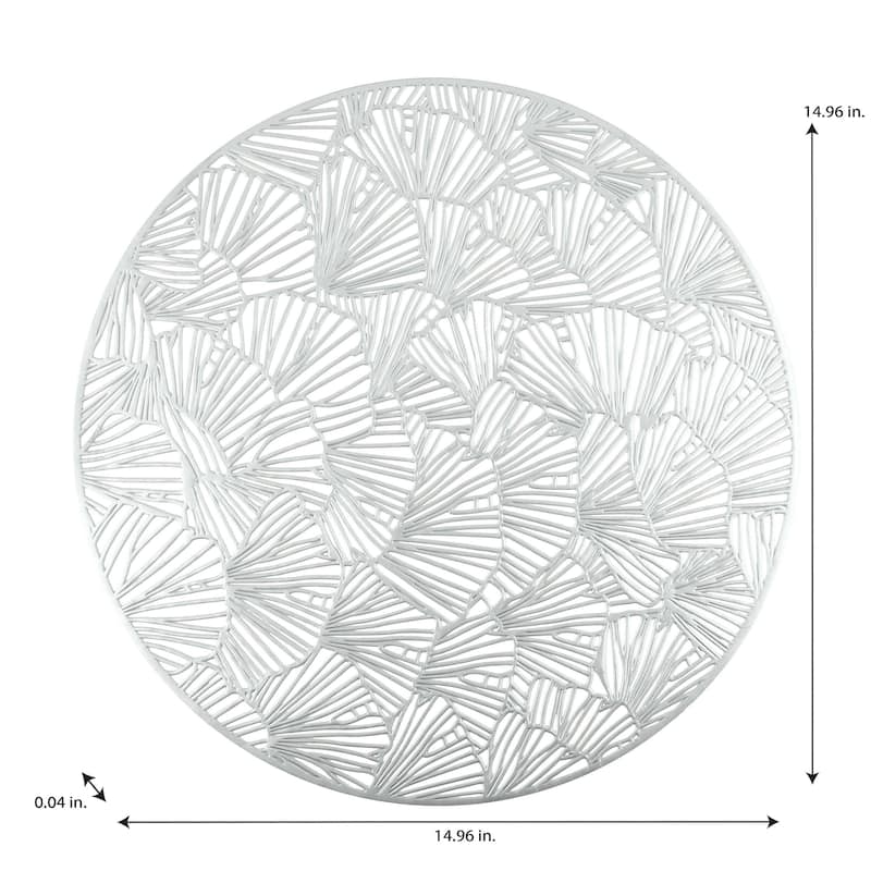 Home Details 4 Pack Round Shell Laser Cut Placemat