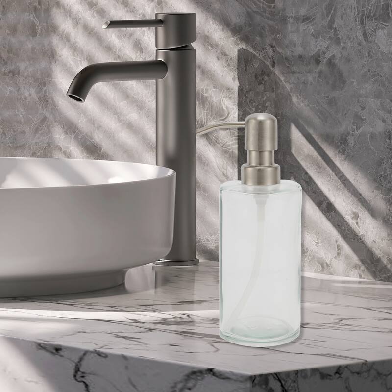 Cylindrical Simple Soap Pump Dispenser for Hotels 350ml 1 Pcs