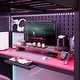preview thumbnail 21 of 64, Wood Full Size Loft Bed with Blackout Curtains and RGB Lights, Gaming Loft Bed with Desk & Shelves