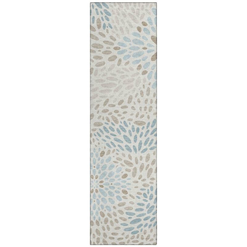 Machine Washable Indoor/ Outdoor Modern Genoa Chantille Rug