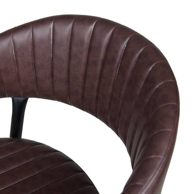 5-Piece Dining Table Set with Faux Leather Chairs and Metal Base, Feet with Anti-scratch and Anti-noise Pads