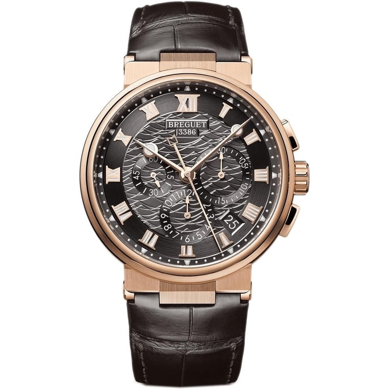 Breguet Marine Chrono 42mm Men's Watch - BROWN CROC, GREY Dial