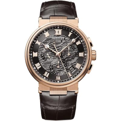 Breguet Marine Chrono 42mm Men's Watch - BROWN CROC, GREY Dial