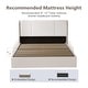preview thumbnail 30 of 87, Modern Minimalist Upholstered Storage Bed with Lift-Up Platform