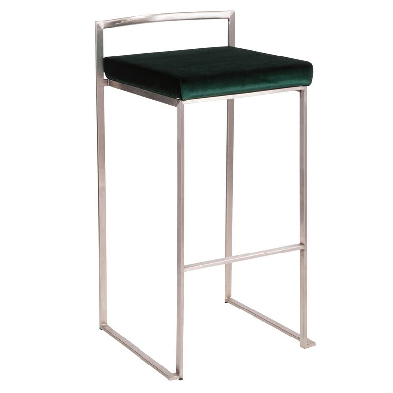 Silver Orchid Forrest Stainless Steel Stackable Fully Welded Bar Stool (Set of 3)