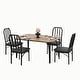 preview thumbnail 24 of 29, Dining Table Set for 2, Kitchen Table Chairs Set of 2 with PU Upholstered Cushion Brown 4pcs