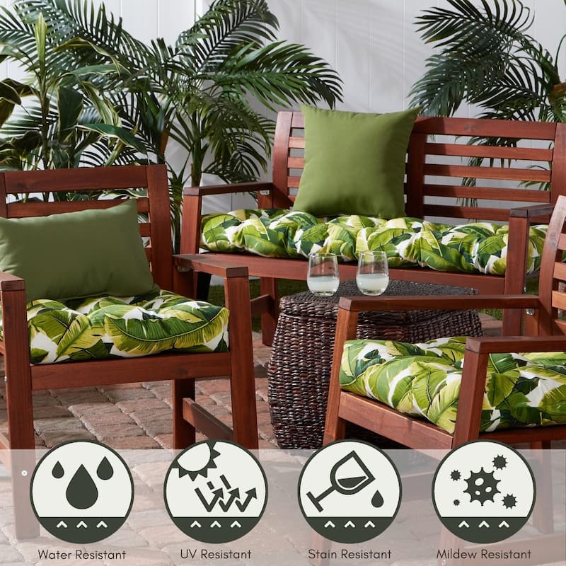 Outdoor Palm Leaves Bench Cushion (Cushion Only)