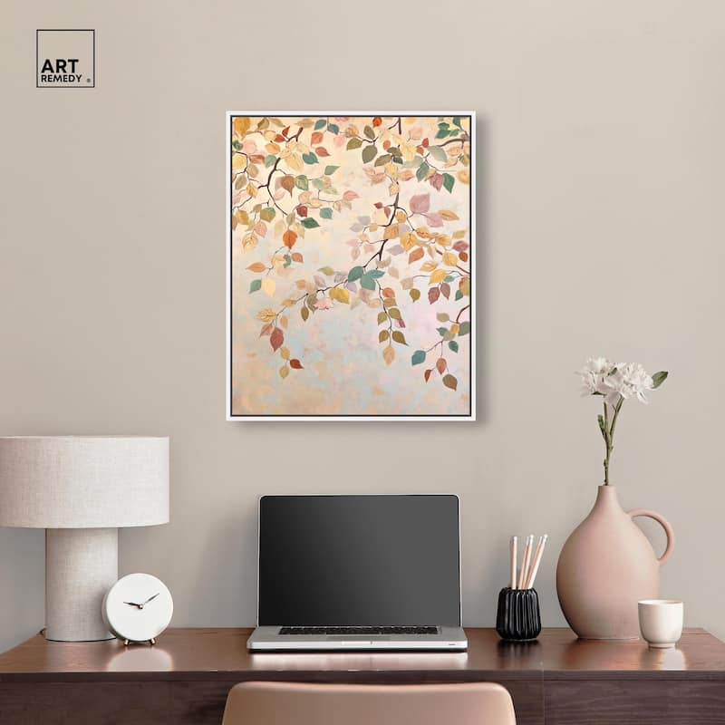 Leaf Swirl Canvas by Art Remedy