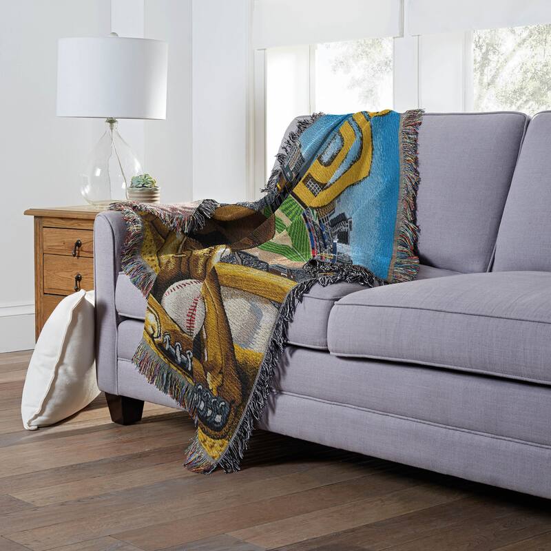 MLB Woven Tapestry Throw Blanket