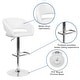 preview thumbnail 20 of 92, Chrome Upholstered Height-adjustable Rounded Mid-back Barstool
