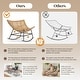 preview thumbnail 6 of 18, MAISON ARTS 2-Piece Outdoor Papasan Chairs, Oversized Rattan Lounge Scoop Chairs with Thick Padded Cushions and Steel Frame