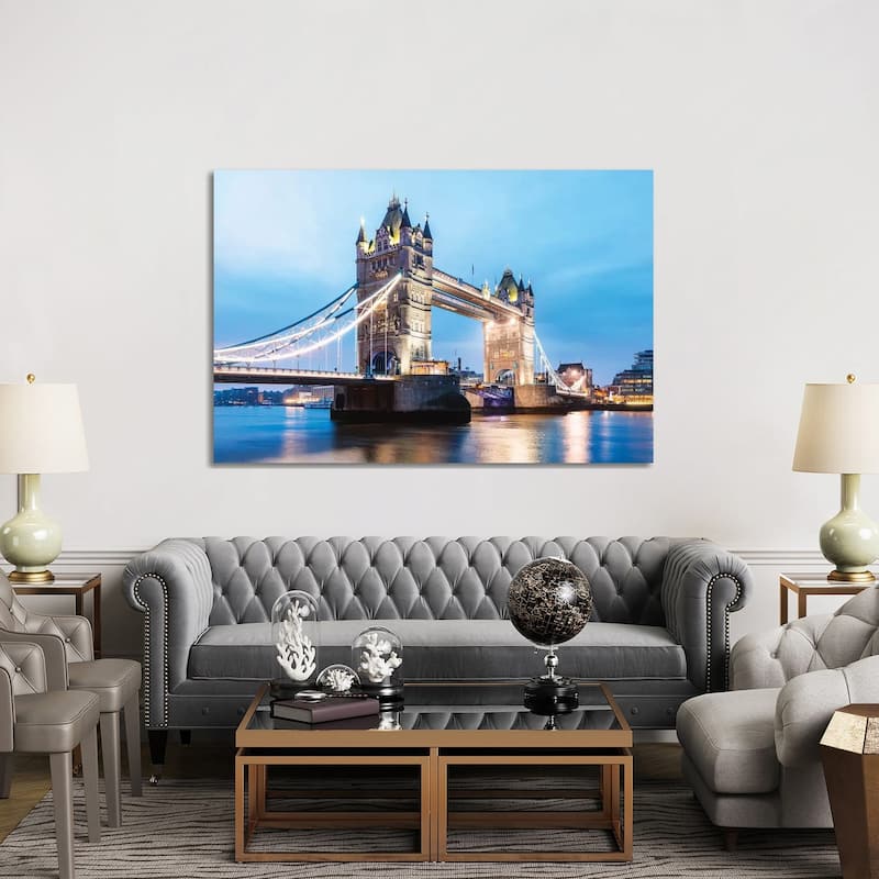 iCanvas "Tower Bridge At Night, London, UK II" by Matteo Colombo Canvas Print
