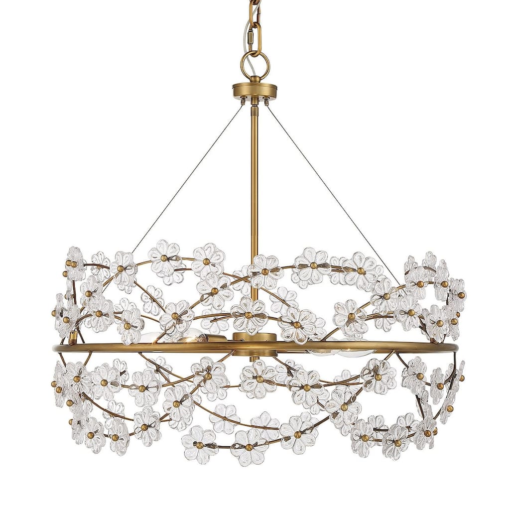 Savoy House 1-1727-5 Camille 5 Light 24" Wide Drum Chandelier